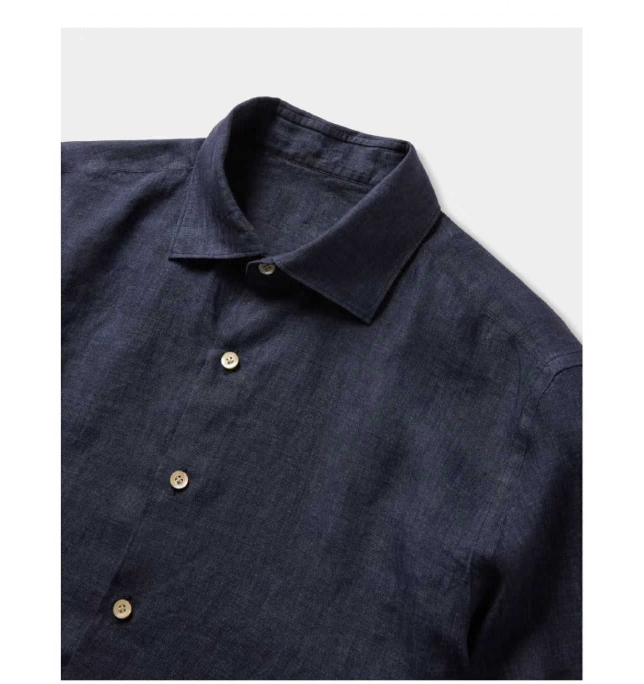Navy Linen Shirt