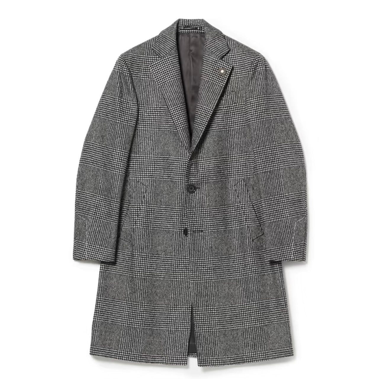 Grey Classic Check Coat