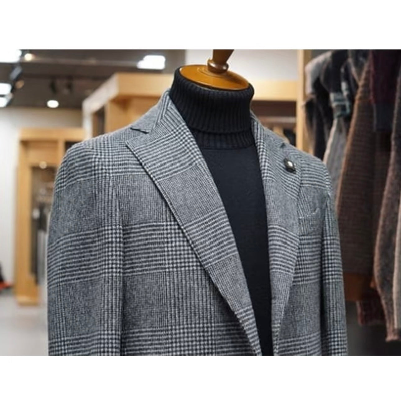 Grey Classic Check Coat