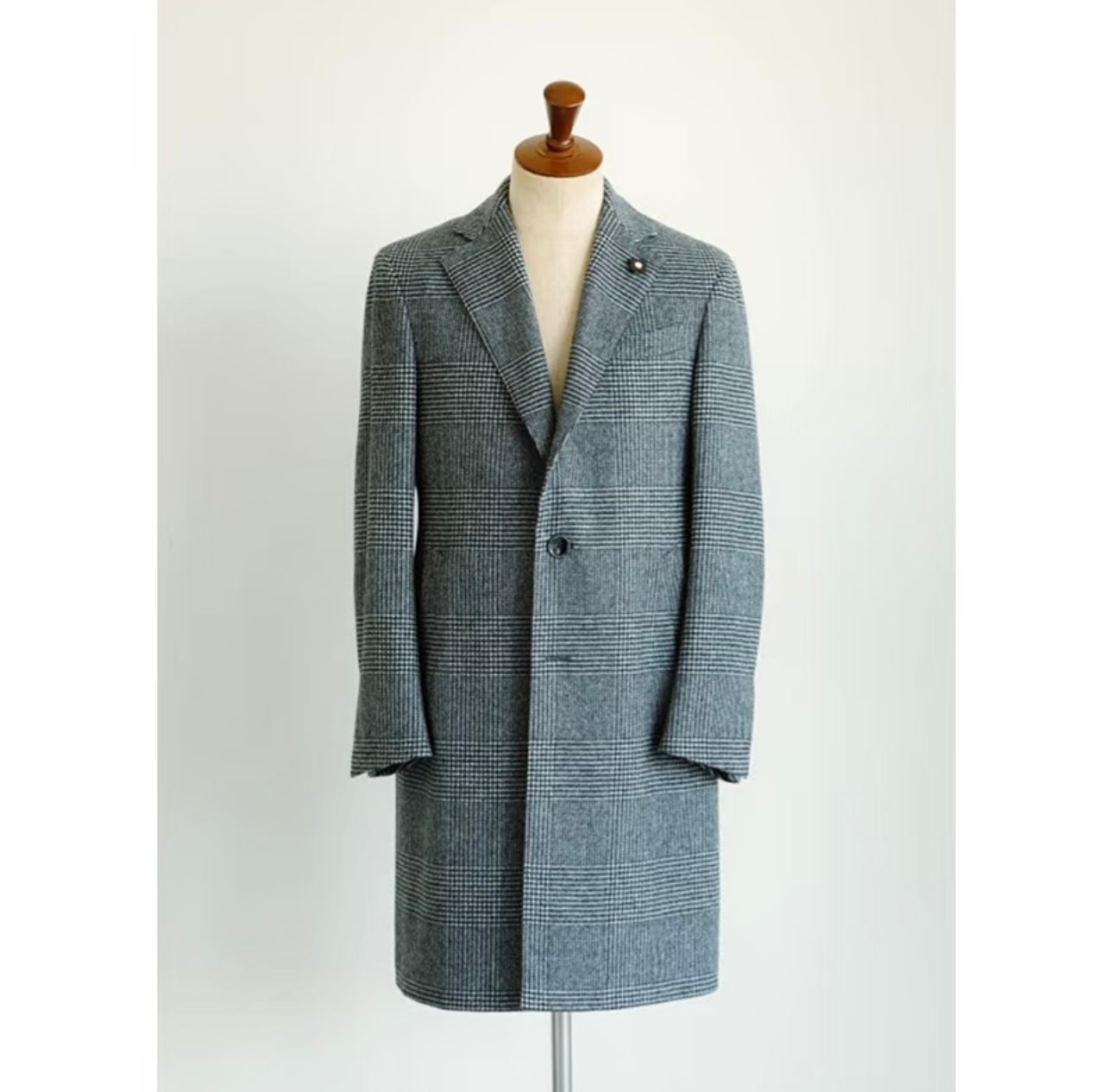 Grey Classic Check Coat