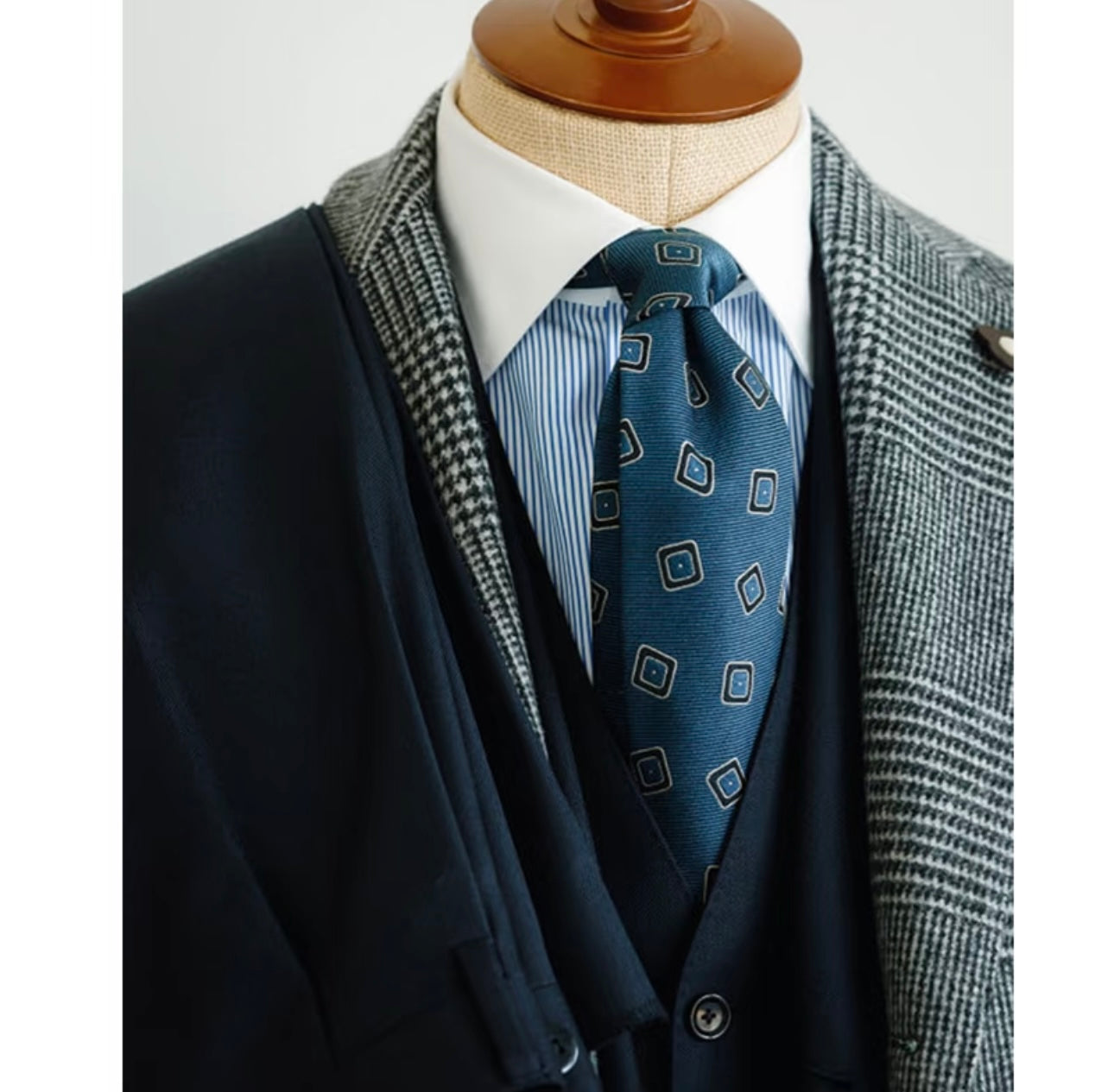 Grey Classic Check Coat