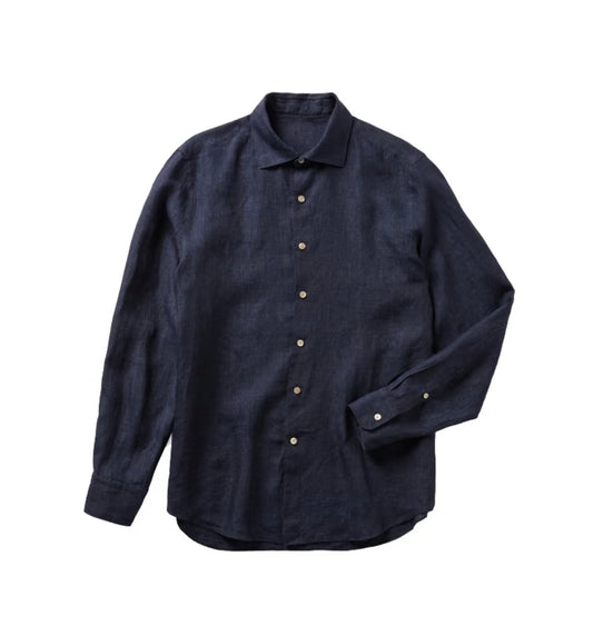Navy Linen Shirt