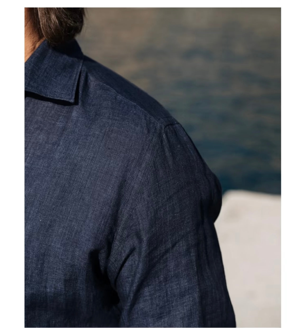 Navy Linen Shirt