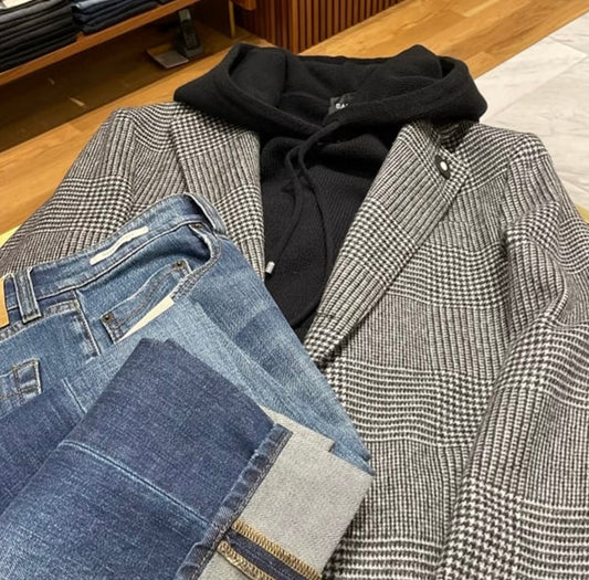 Grey Classic Check Coat